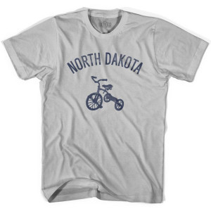 North Dakota State Tricycle Adult Cotton T-shirt-Cool Grey