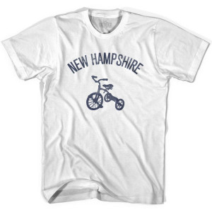 New Hampshire State Tricycle Youth Cotton T-shirt-White New Hampshire State Tricycle Youth Cotton T-shirt-White