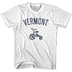 Vermont State Tricycle Youth Cotton T-shirt-White