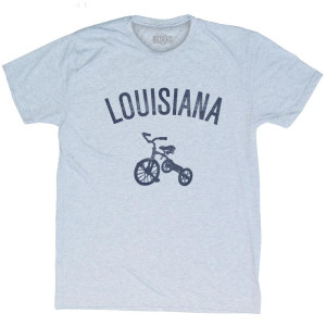 Louisiana State Tricycle Adult Tri-Blend T-shirt - Athletic White Louisiana State Tricycle Adult Tri-Blend T-shirt - Athletic White
