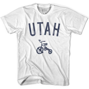 Utah State Tricycle Youth Cotton T-shirt-White Utah State Tricycle Youth Cotton T-shirt-White