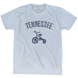 Tennessee State Tricycle Adult Tri-Blend T-shirt - Athletic White Tennessee State Tricycle Adult Tri-Blend T-shirt - Athletic White