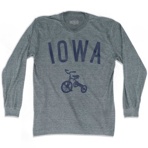 Iowa State Tricycle Adult Tri-Blend Long Sleeve T-shirt - Athletic Grey Iowa State Tricycle Adult Tri-Blend Long Sleeve T-shirt - Athletic Grey