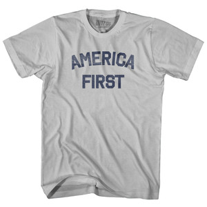 America First Adult Cotton T-shirt - Cool Grey