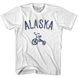Alaska State Tricycle Youth Cotton T-shirt - White
