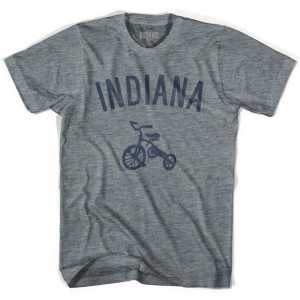 Indiana State Tricycle Womens Tri-Blend T-shirt - Athletic Grey