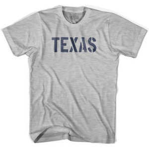 Texas State Stencil Youth Cotton T-shirt - Grey Heather Texas State Stencil Youth Cotton T-shirt - Grey Heather