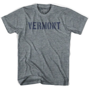 Vermont State Stencil Youth Tri-Blend T-shirt - Athletic Grey Vermont State Stencil Youth Tri-Blend T-shirt - Athletic Grey