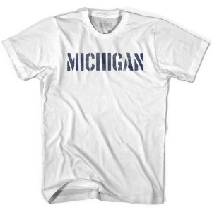 Michigan State Stencil Youth Cotton T-shirt - White Michigan State Stencil Youth Cotton T-shirt - White