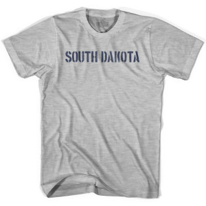 South Dakota State Stencil Youth Cotton T-shirt - Grey Heather South Dakota State Stencil Youth Cotton T-shirt - Grey Heather