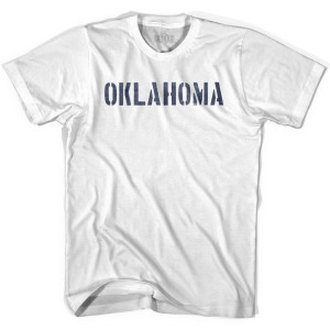 Oklahoma State Stencil Youth Cotton T-shirt - White Oklahoma State Stencil Youth Cotton T-shirt - White