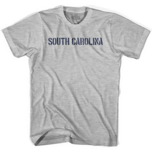 South Carolina State Stencil Youth Cotton T-shirt - Grey Heather South Carolina State Stencil Youth Cotton T-shirt - Grey Heather