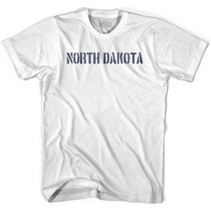 North Dakota State Stencil Youth Cotton T-shirt - White North Dakota State Stencil Youth Cotton T-shirt - White