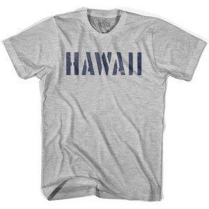 Hawaii State Stencil Youth Cotton T-shirt - Grey Heather Hawaii State Stencil Youth Cotton T-shirt - Grey Heather
