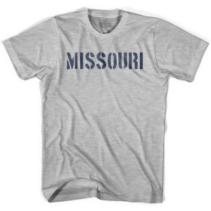 Missouri State Stencil Youth Cotton T-shirt - Grey Heather Missouri State Stencil Youth Cotton T-shirt - Grey Heather