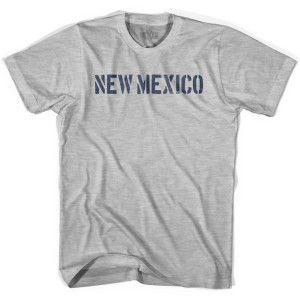 New Mexico State Stencil Youth Cotton T-shirt - Grey Heather