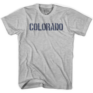 Colorado State Stencil Youth Cotton T-shirt - Grey Heather Colorado State Stencil Youth Cotton T-shirt - Grey Heather