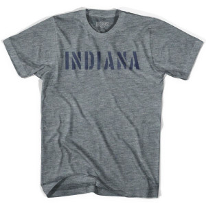 Indiana State Stencil Youth Tri-Blend T-shirt - Athletic Grey Indiana State Stencil Youth Tri-Blend T-shirt - Athletic Grey
