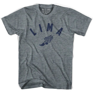 Lima Running Winged Foot Track T-shirt-Adult - Athletic Grey