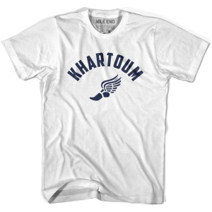 Khartoum Running Winged Foot Track T-shirt-Adult - White