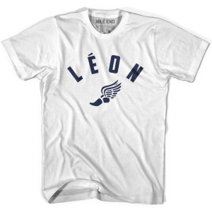 Leon Running Winged Foot Track T-shirt-Adult - White