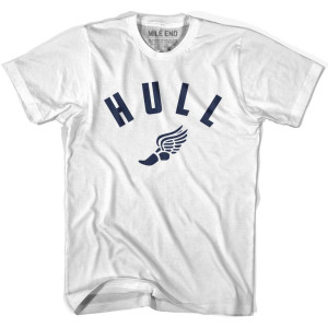 Hull Running Winged Foot Track T-shirt-Adult - White