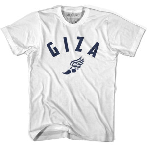 Giza Running Winged Foot Track T-shirt-Adult - White