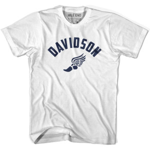 Davidson Running Winged Foot Track T-shirt-Adult - White Davidson Running Winged Foot Track T-shirt-Adult - White