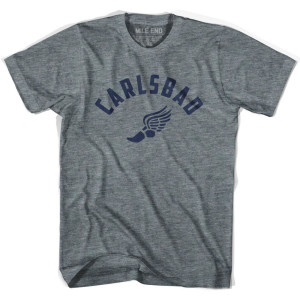 Carlsbad Running Winged Foot Track T-shirt-Adult - Athletic Grey Carlsbad Running Winged Foot Track T-shirt-Adult - Athletic Grey