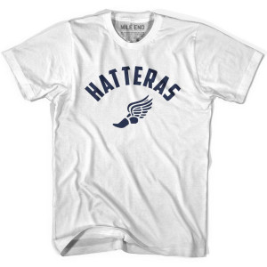 Hatteras Running Winged Foot Track T-shirt-Adult - White Hatteras Running Winged Foot Track T-shirt-Adult - White