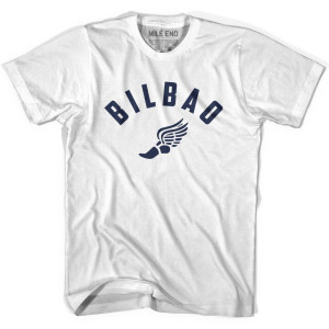 Bilbao Running Winged Foot Track T-shirt-Adult - White Bilbao Running Winged Foot Track T-shirt-Adult - White