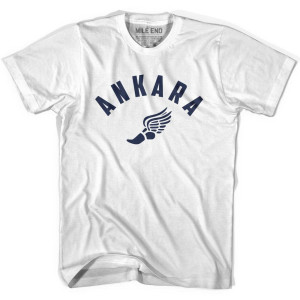 Ankara Running Winged Foot Track T-shirt-Adult - White