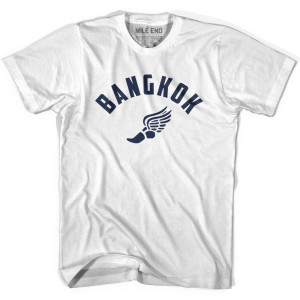 Bangkok Running Winged Foot Track T-shirt-Adult - White