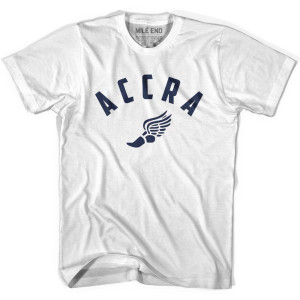 Accra Running Winged Foot Running Winged Foot Track T-shirt-Adult - White Accra Running Winged Foot Running Winged Foot Track T-shirt-Adult - White