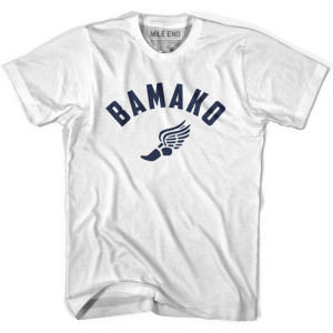 Bamako Running Winged Foot Track T-shirt-Adult - White