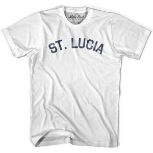 St. Lucia Vintage T-shirt-Adult - Grey Heather