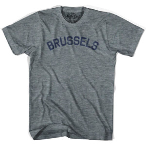 Brussels Vintage T-shirt-Adult - Athletic Grey