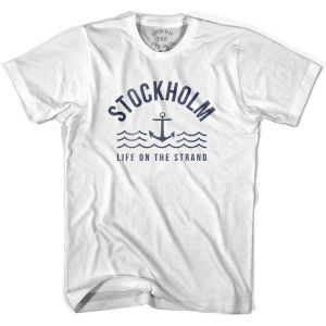 Stockholm Anchor Life on the Strand T-shirt-Adult - White Stockholm Anchor Life on the Strand T-shirt-Adult - White