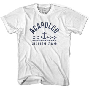 Acapulco Anchor Life on the Strand T-shirt-Adult - White Acapulco Anchor Life on the Strand T-shirt-Adult - White