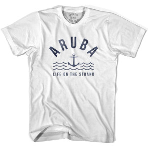 Aruba Anchor Life on the Strand T-shirt-Adult - White