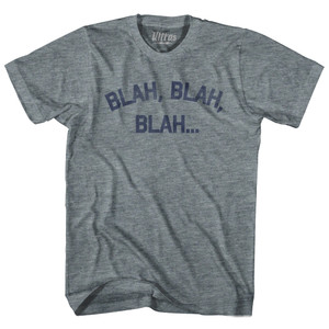 Blah Blah Blah Womens Tri-Blend Junior Cut T-Shirt - Athletic Grey