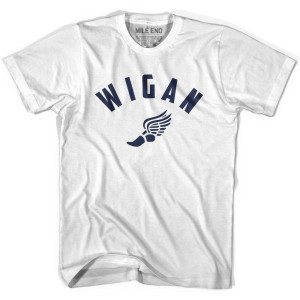 Wigan Running Winged Foot Track T-shirt-Adult - White