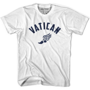 Vatican Running Winged Foot Track T-shirt-Adult - White