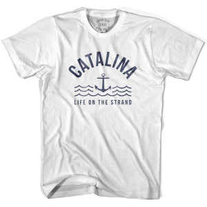 Catalina Anchor Life on the Strand T-shirt-Adult - White Catalina Anchor Life on the Strand T-shirt-Adult - White