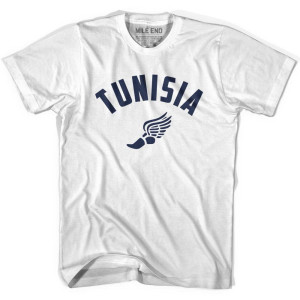 Tunisia Running Winged Foot Track T-shirt-Adult - White