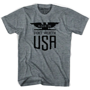 Made In USA Fort Worth Vintage Eagle T-shirt-Adult - Athletic Grey Made In USA Fort Worth Vintage Eagle T-shirt-Adult - Athletic Grey