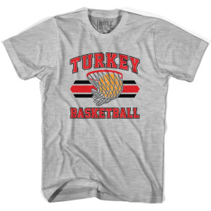 Turkey 90's Basketball T-shirts-Adult - Grey Heather