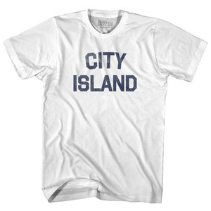 City Island Womens Cotton Junior Cut T-Shirt - White City Island Womens Cotton Junior Cut T-Shirt - White