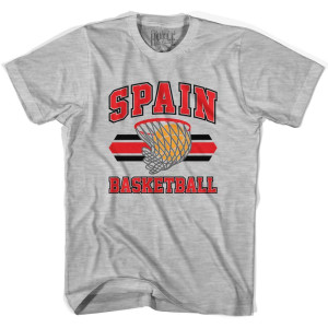 Spain 90's Basketball T-shirts-Adult - Grey Heather