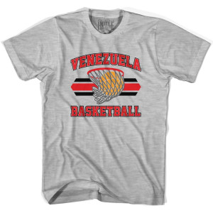 Venezuela 90's Basketball T-shirts-Adult - Grey Heather
